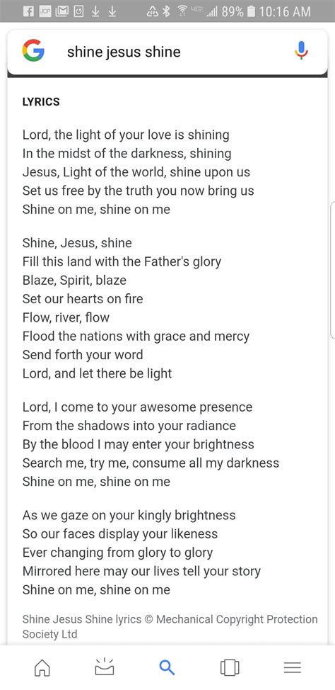 Shine Jesus Shine Lyrics | Light of the World