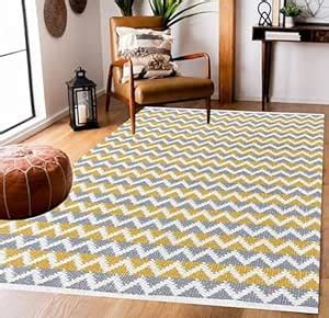 Buy SAJAVAT HOME Reversible Cotton Floor Rug | Tuscan Sun Yellow & Grey ...