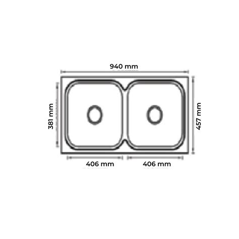 Futura Stainless Steel Sink Dura Series DURA DOUBLE BOWL 37 X 18 ( 37 x ...