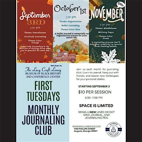 First Tuesdays Journaling Club at the Lucy Laney Museum of Black ...