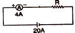 The value of R in the following circuit diagram will be: