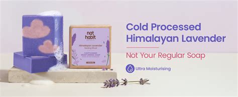 Buy Nat Habit Cold Processed Himalayan Lavender Soap | Gentle, Non ...