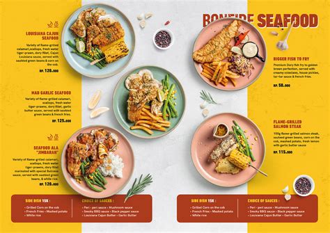 Bonfire Roast & Grill | Menu Book Design | Behance