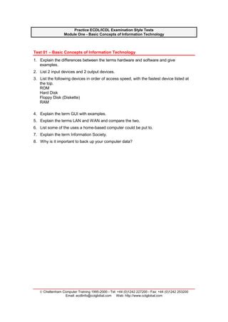 Image result for ICDL Practice Test