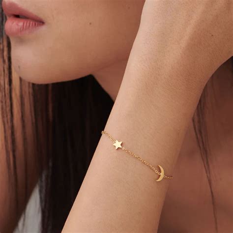 Buy Star Moon Bracelet | Gold Plating – PALMONAS