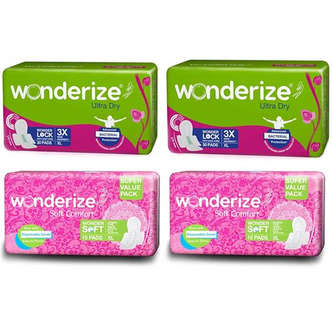 Buy Wonderize Combo Pack - Ultra Dry XL Sanitary Napkins with 3X ...