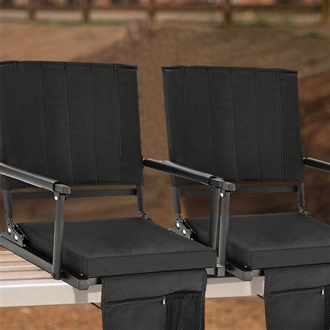 Arlmont & Co. Peursem Folding Stadium Seats for Bleachers, 6 Reclining ...