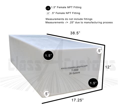 Class A Customs 35 Gallon Fresh / Gray Water Holding Tank classAcustoms ...