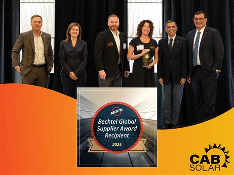 CAB Solar Recognized as a 2025 Supply Chain Partners Award from Bechtel ...