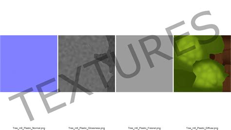 3D Cartoon Tree Two Branches Simple Coloring | 3D Molier International