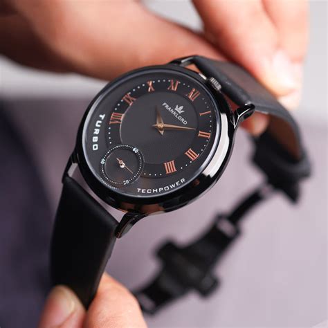 Franklord Split Turbo – Noir Tech | Sleek Black Quartz Watch for Men
