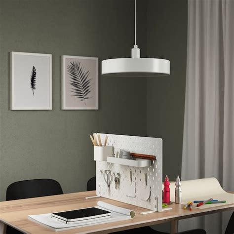 SKÅDIS freestanding peg board, white, 56x37 cm (22x14 ½") - IKEA