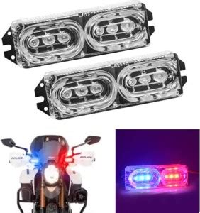 eshopglee Led Opposite Flash Light RED Blue Strobe Flash Light ...