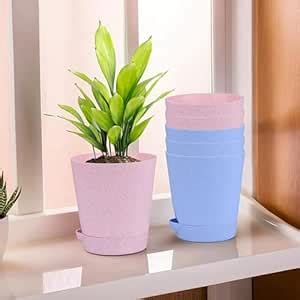 Kuber Industries Pack of 6 Flower Pot | Flower Pot for Living Room ...