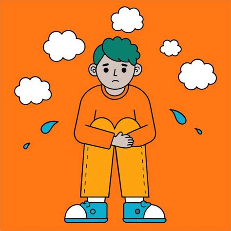 Angry nervous worry psychologist cloud of thoughts emotions unhappiness ...