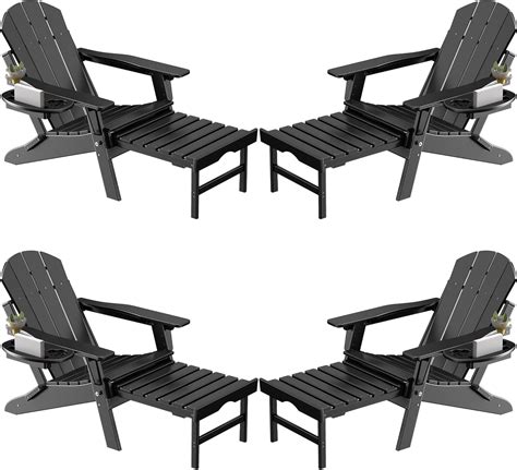 Amazon.com: NAVINE Adjustable Adirondack Chair with Retractable Ottoman ...