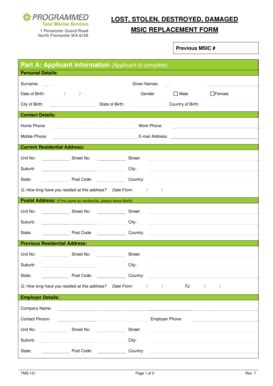 Fillable Online TMS-121 MSIC LSD Replacement Form Rev 7.doc Fax Email ...