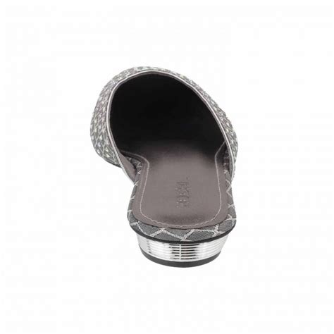 Buy Mochi Women Gun-Metal Ethnic Slip Ons Online | SKU: 35-4250-29-36 ...