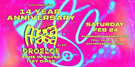 WRG 14 Year Anniversary w/ Mura Masa @7pm to 12pm, Magnuson Park Hangar ...