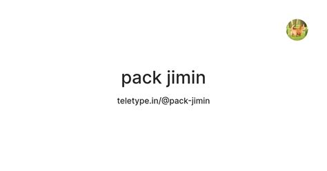 pack jimin — Teletype