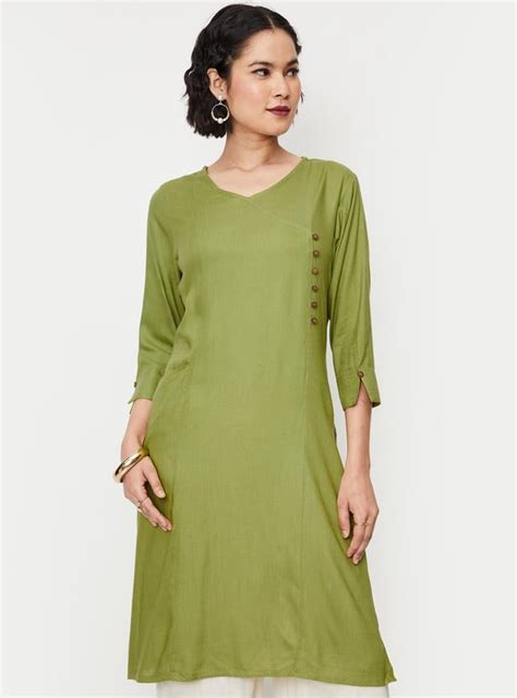 Buy Women Solid Kurta with Pocket Online at just Rs. 599.0 ...