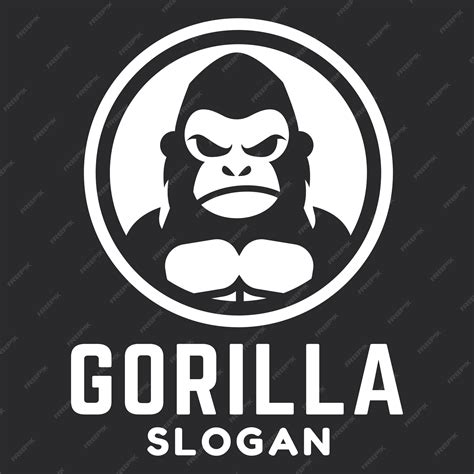 Modern simple minimalist gorilla ape mascot logo design vector with ...