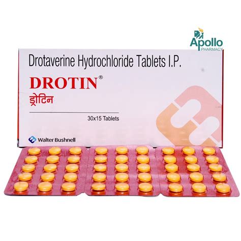 Drotin Tablet 15's Price, Uses, Side Effects, Composition - Apollo Pharmacy