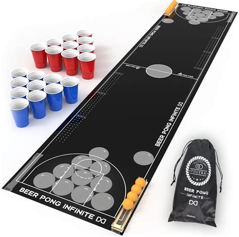 Amazon.com: Tulyra 8 Foot Beer Pong Table Mat,Beer Pong Set,Drinking ...
