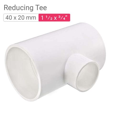 Star UPVC Reducing Tee 40x20mm 1.50x.75inch | mykit | Buy online | Buy ...