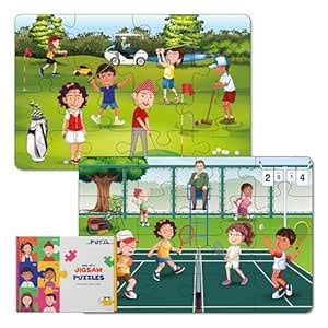 Buy The Puzzl Co - Set of 2 Sports Jigsaw Puzzles for Kids Age 4+ Years ...