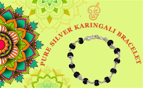 Buy SENDAN Original 925 silver karungali bracelet with cap for men and ...