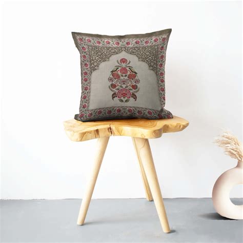 Mughal Bloom Cushion Cover – Urban Panchhi