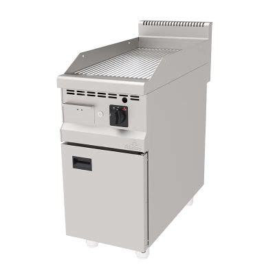 Atalay AGI-490NCR شواية مضلعة من سلسلة 900، 40 × 90 سم، سطح كروم، غاز ...