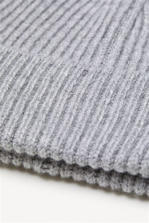 Ribbed hat - Light grey - Ladies | H&M IN