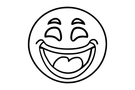 Laughing Emoji Coloring Pages for Kids Graphic by MyCreativeLife · Creative Fabrica - For Emoji