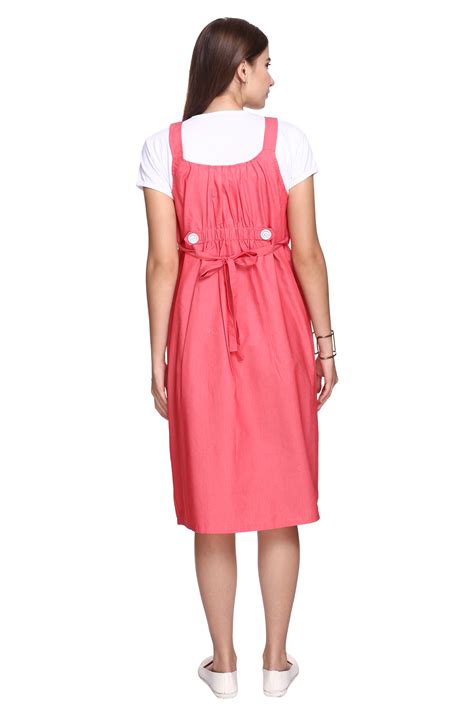 Buy MomToBe Women's Cotton Maternity Dress, Pink & White Online @ ₹1050 ...