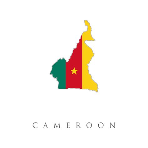 Cameroon country flag inside map contour design icon logo. Cameroon ...