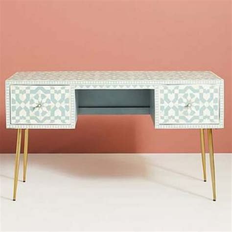 Inlay Entryway Console Desk Table - Moroccan