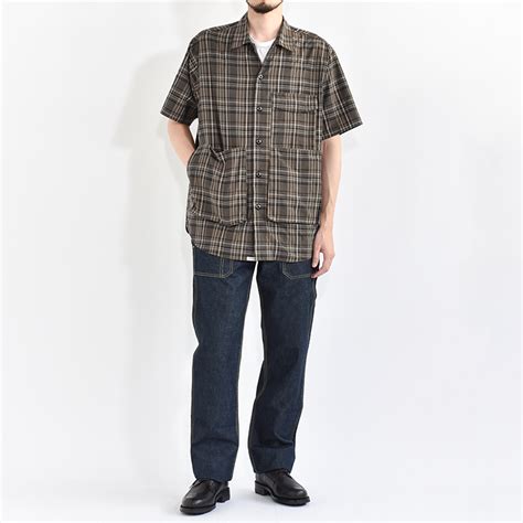 [SF-242133] SASSAFRAS (ササフラス) Digs Crew Half 1/2 Madras Check(ディグスクルー ...