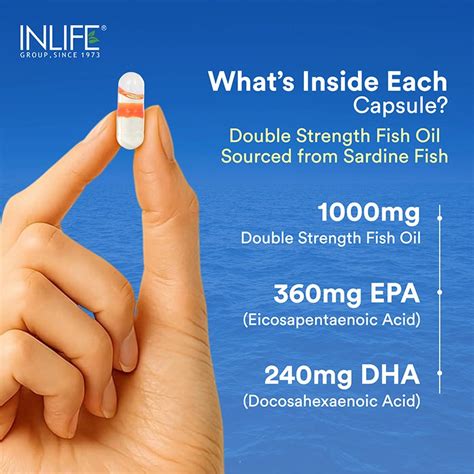 Buy Inlife Fish Oil (Double Strength) Omega 3 Capsules