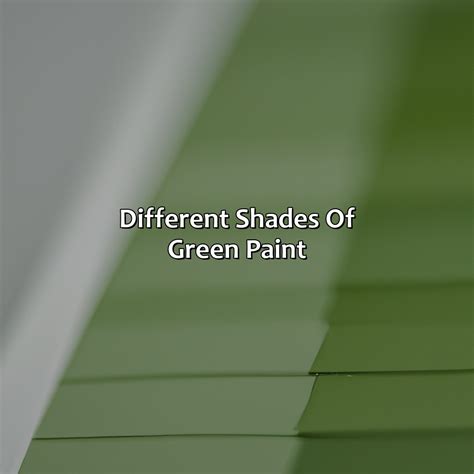 Different Green Paint Colors at Lois Katz blog