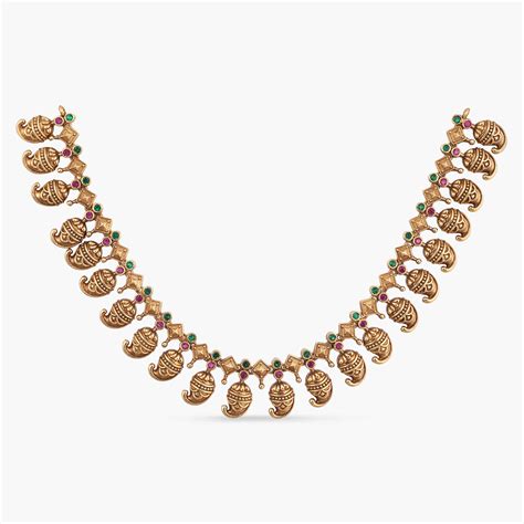 Discover Ambi Kempu Antique Silver Necklace | Paksha – Paksha India