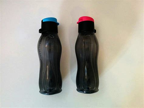 Tupperware Flip Top Bottles, 310ml, 2 Pieces, Black: Amazon.in: Home ...