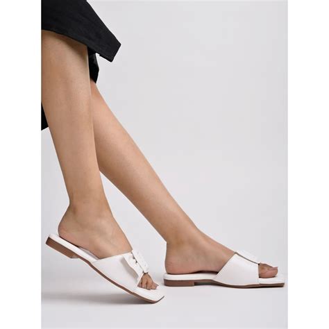 Buy Shoetopia Comfortable Regular White Flats for Women Online