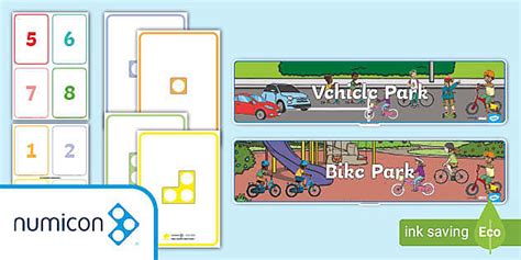 Numicon Shapes Bike Park Resource (teacher made) - Twinkl