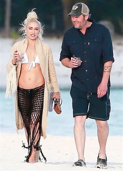 Gwen Stefani Hits the Beach in Her Bikini With Blake Shelton