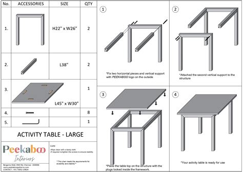DIY ACTIVITY TABLE (LARGE) – Peekaboo Patterns