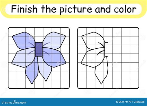 Complete the Picture Bow. Copy the Picture and Color. Finish the Image ...