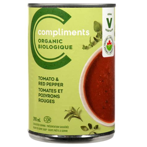 Buy Compliments Organic Soup Tomato & Red Pepper 398 ml | Sobeys Inc.