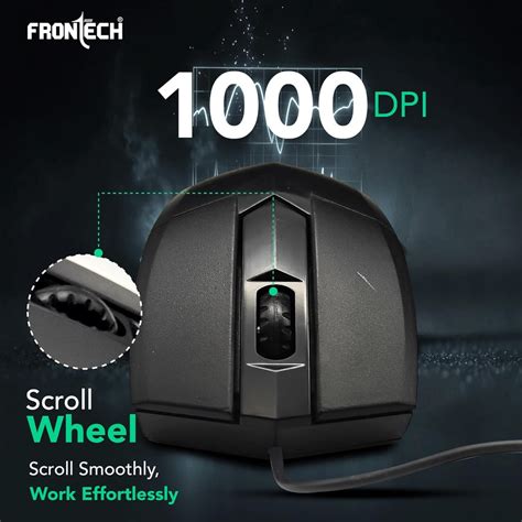 FRONTECH Wired Keyboard and Mouse Combo | Membrane Keys with ...